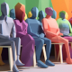 Demokratiedialoge in Brandenburg starten (Symbolbild mit bunten Figuren, die ein Publikum bilden; Foto: DIVERSITY – stock.adobe.com)