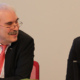 Martin Gorholt und Ahmad Mansour stellen das neue Projekt zur Islamismus-Prävention in der Staatskanzlei vor (Foto: Tolerantes Brandenburg/Finn Drescher)